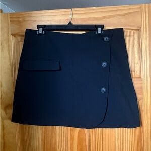 a new day Black Skirt with Button Detail